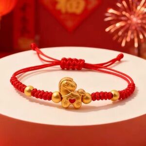 Zodiac Horse Lucky Braided Rope Adjustable Bracelet